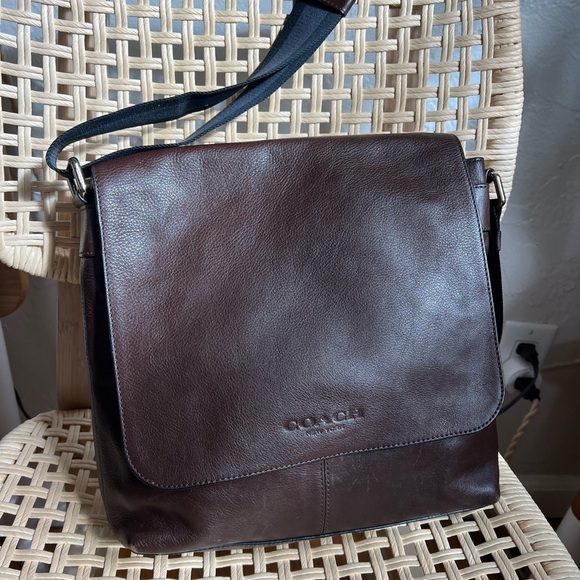 Coach Brown Leather Messenger Bag - Picture 13 of 16